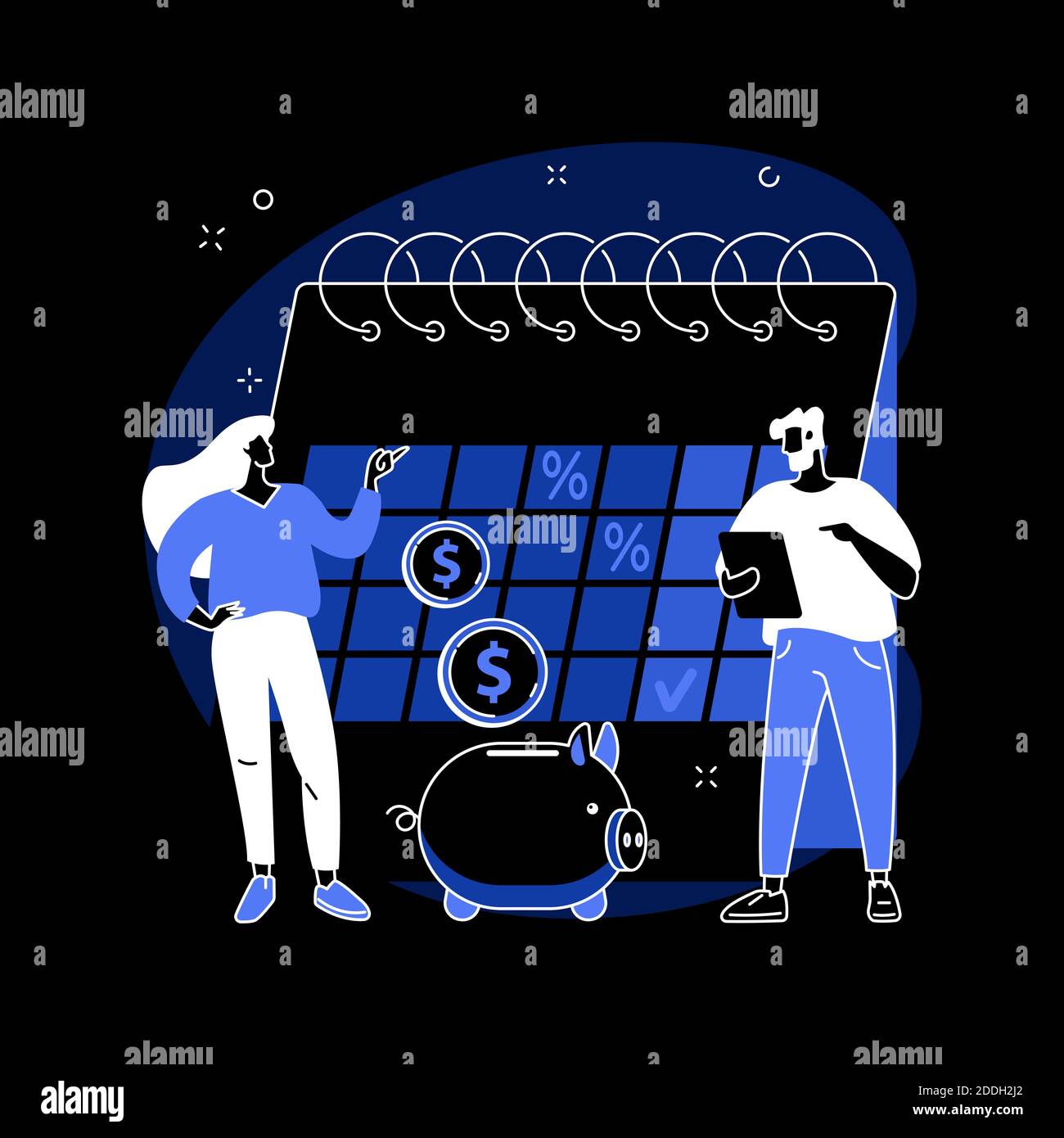 Abstraktes Konzept Vektor Illustration für Frühbucherrabatt. Stock Vektor