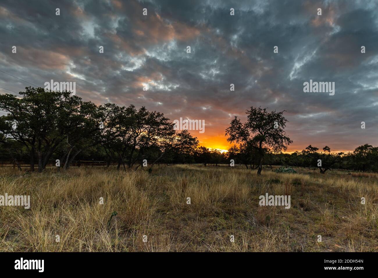 Texas Hill Country Sonnenuntergang Stockfoto