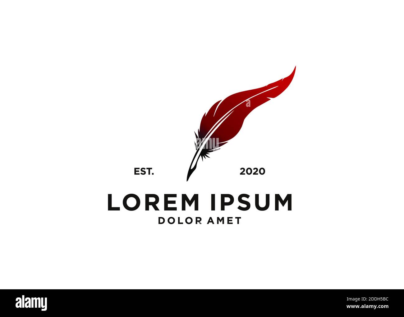 Bunte Feder Logo Symbol Illustration Design Stockfoto