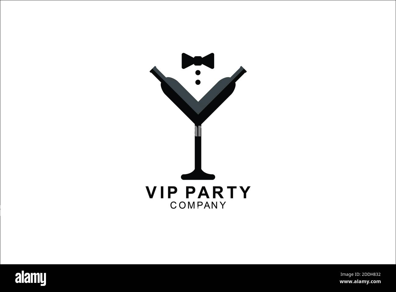Weinschleife Smoking Logo Design Inspiration Stockfoto