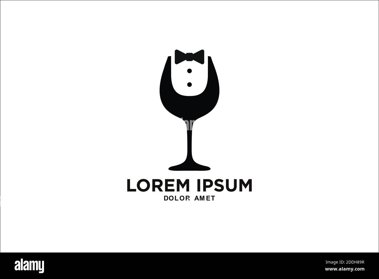 Cocktail Party Logo Vorlage Design. Symbol Illustration. Stockfoto