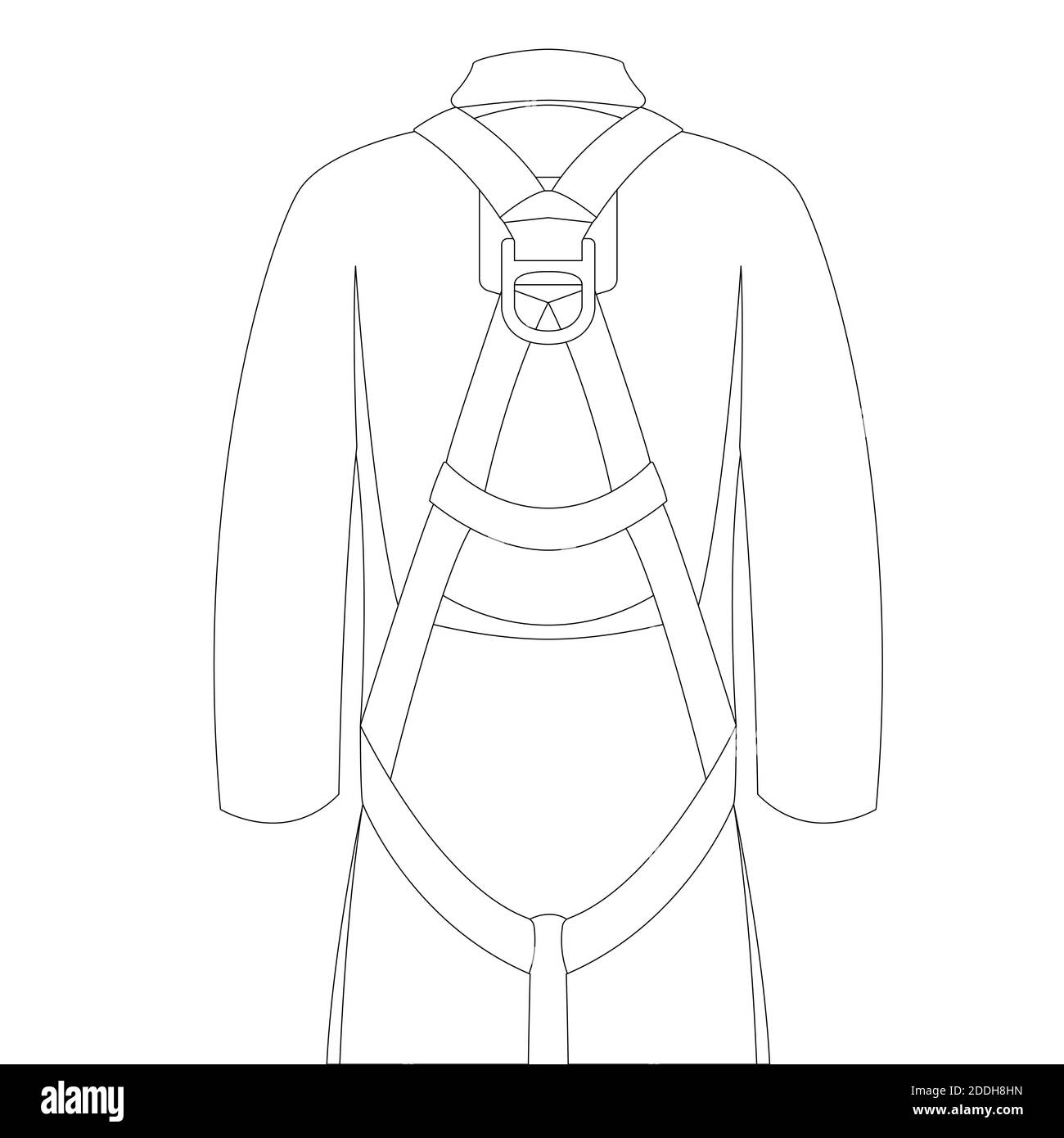 Sicherheitsgurt, Vektorgrafik , Futter zeichnen Vorderansicht Stockfoto