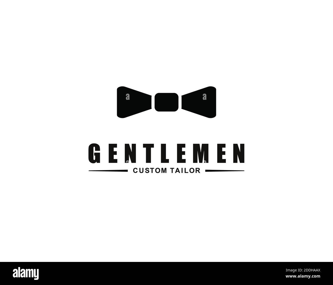 Gentleman Icon, Illustration Logo Konzept für Herrenmode Boutique Stockfoto