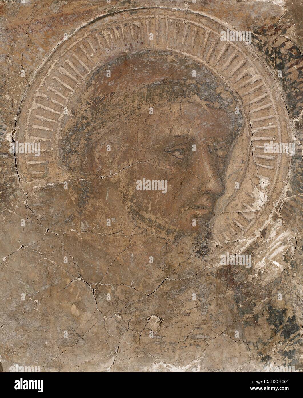Leiter EINES Franziskaners, 1319-47 Pietro Lorenzetti, Aquarell, Stuckarbeiten, Religion, Christ, Fresko, Gips Stockfoto