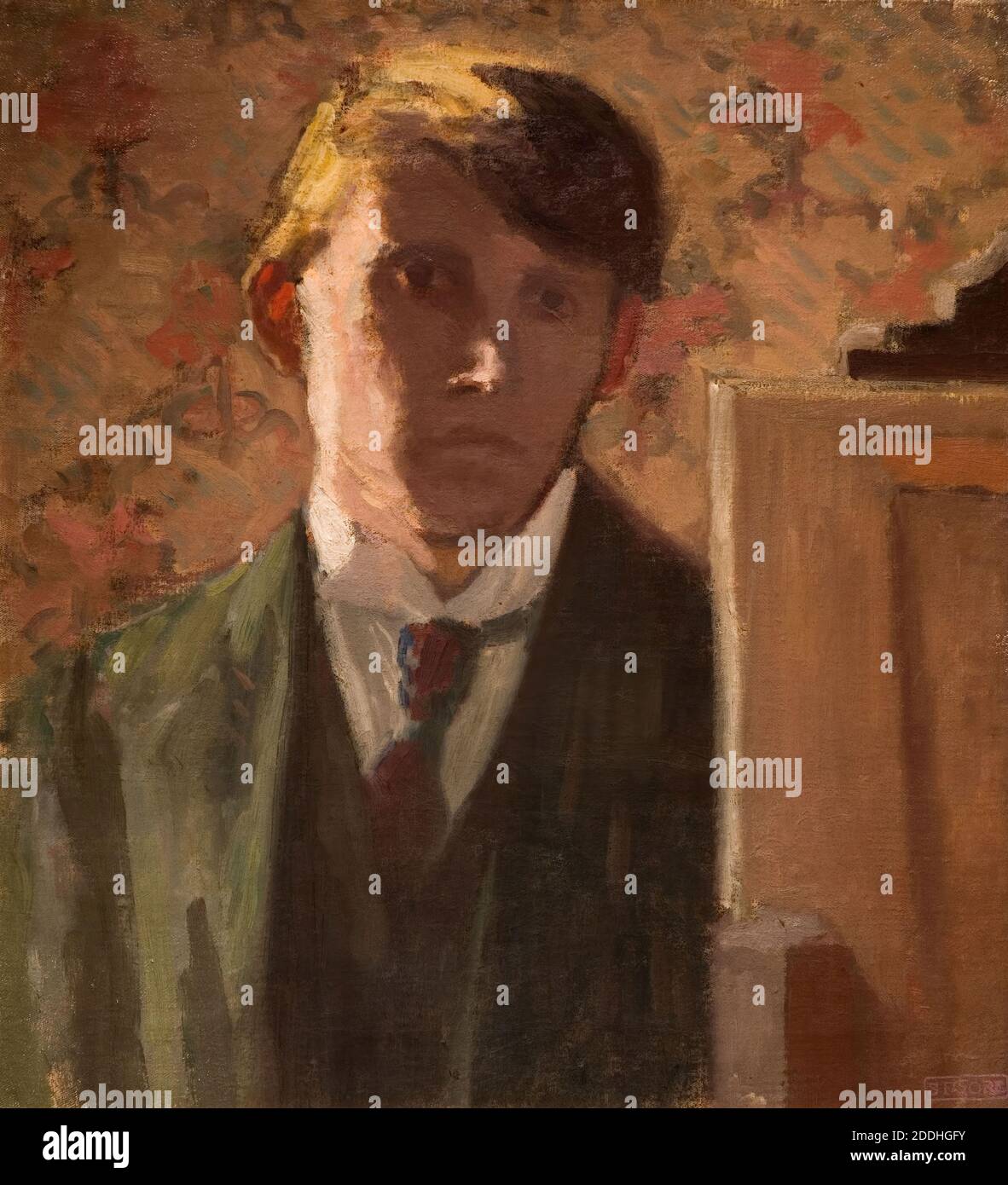 Portrait des Künstlers, 1906 von Spencer Frederick Gore (d. 1914), Selbstporträt, Kunstbewegung, Post-Impressionismus Stockfoto