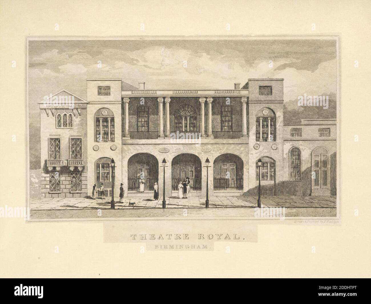 Theatre Royal, New Street, Birmingham Künstler: Thomas Radclyffe, topographische Ansichten, Theater, Birmingham Geschichte Stockfoto