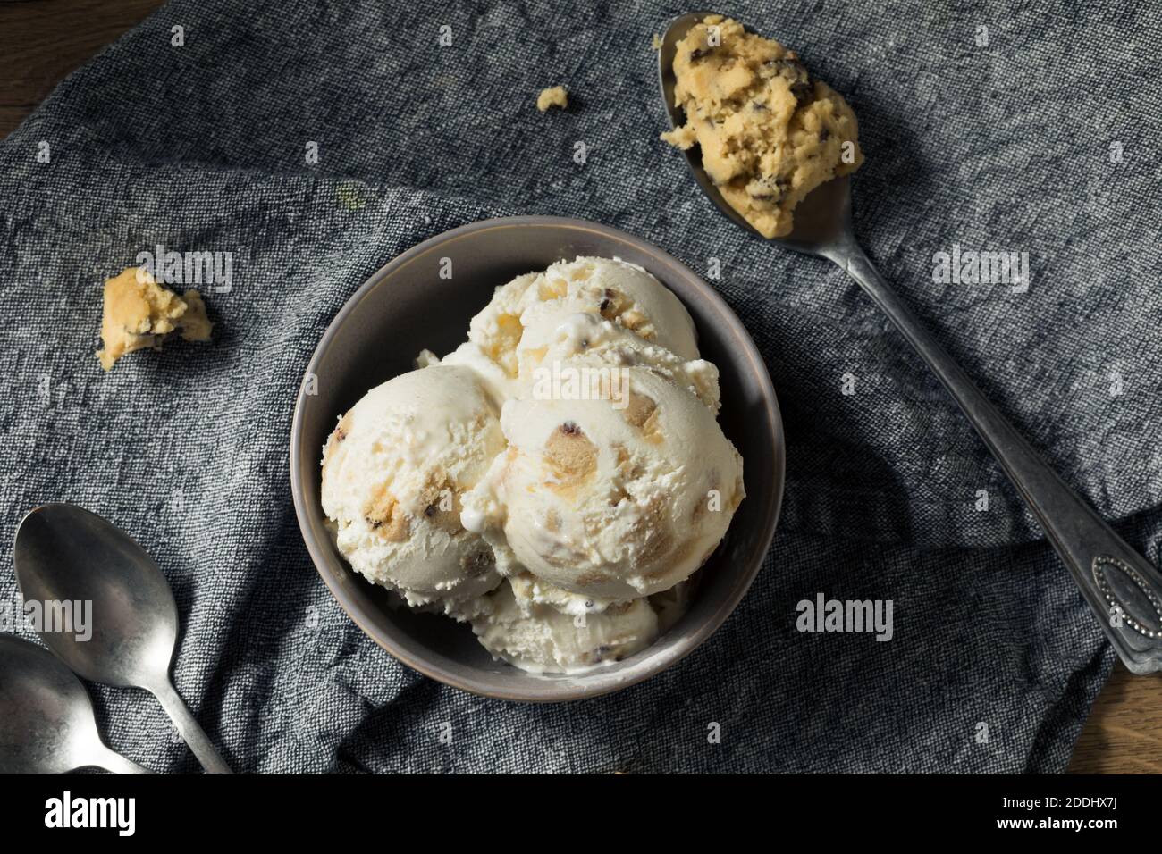 Frozen Plätzchen Teig Eis bereit zum Essen für Dessert Stockfoto
