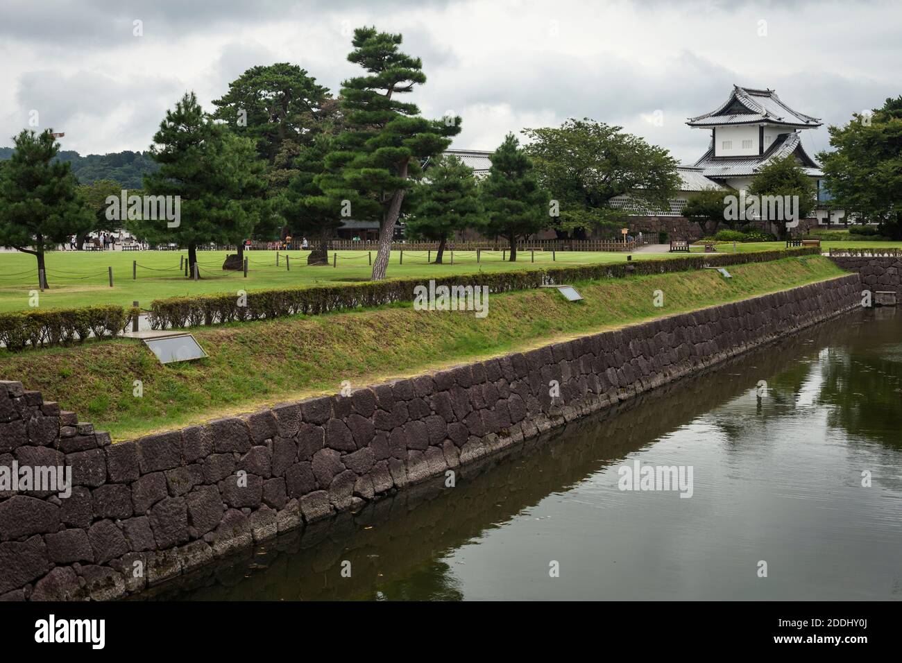 Horizontale Ansicht von Kanazawa Castle Park, Japan Stockfoto