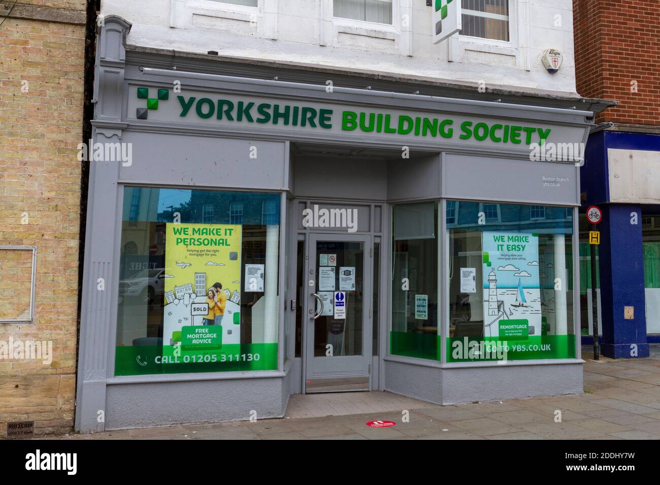 Niederlassung der Yorkshire Building Society in Boston, Lincolnshire, Großbritannien. Stockfoto