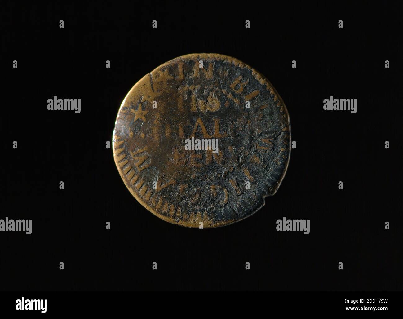 Marke des 17. Jahrhunderts: Birmingham, Antike und mittelalterliche Münzen, Numismatik, Geschichte von Birmingham Stockfoto