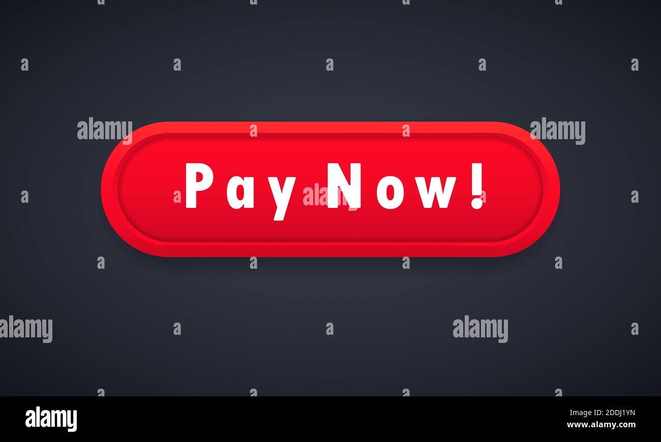 Schaltfläche „Jetzt bezahlen“. E-Commerce-Konzept. Online-Zahlung. Vektor auf isoliertem Hintergrund. EPS 10 Stock Vektor