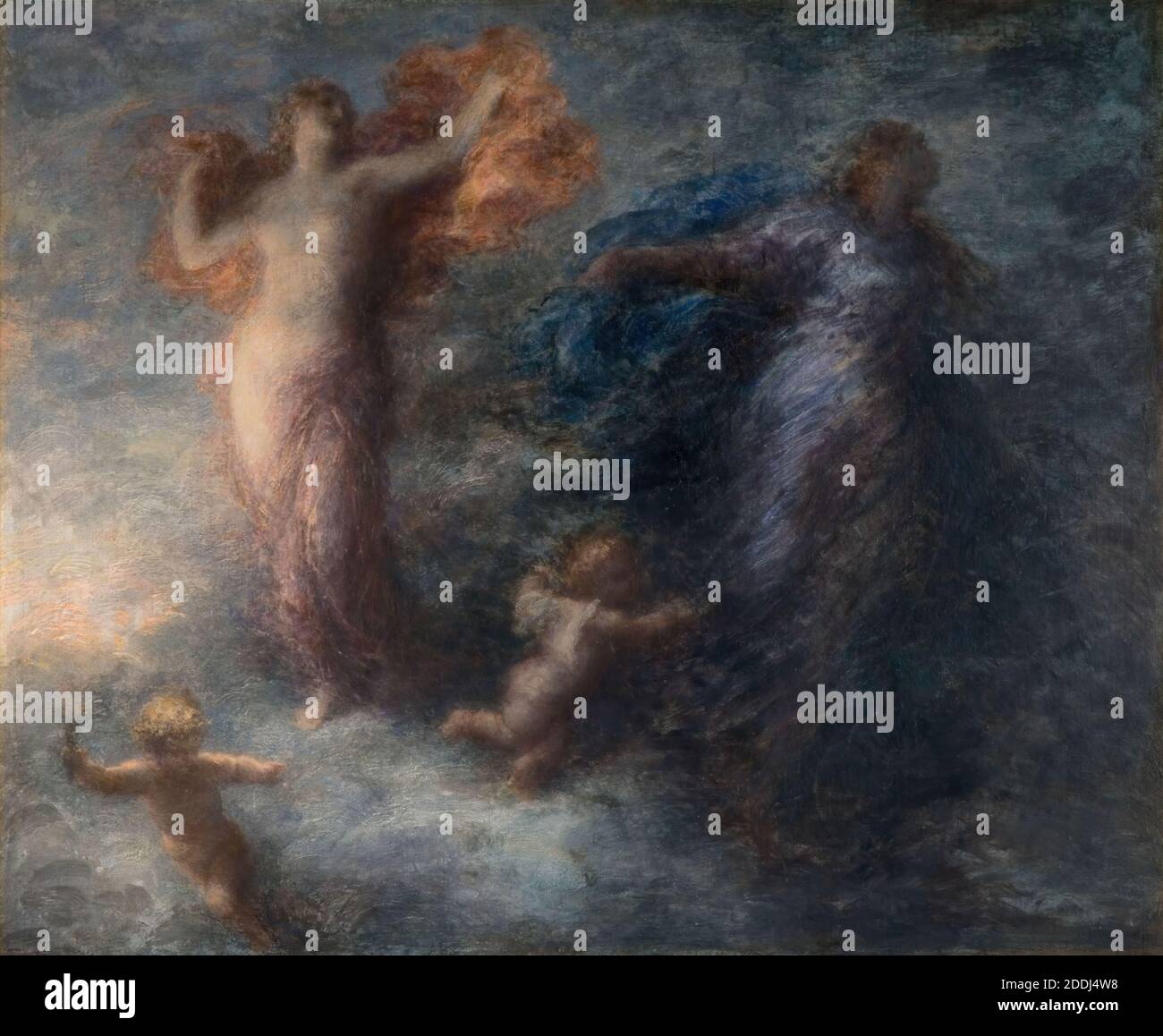 L'Aurore et la Nuit (Morgenröte und Nacht), 1894 von Henri Fantin Latour, Ölgemälde, Allegorie, Alter Meister, Kunstbewegung, Symbolismus Stockfoto