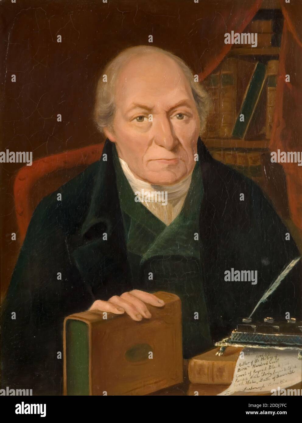 Portrait of William Hutton (1723-1816), 1890 British School Kopie eines Original-Porträt des Dichters William Hutton., Ölgemälde, Portrait, Männlich, Birmingham Geschichte Stockfoto