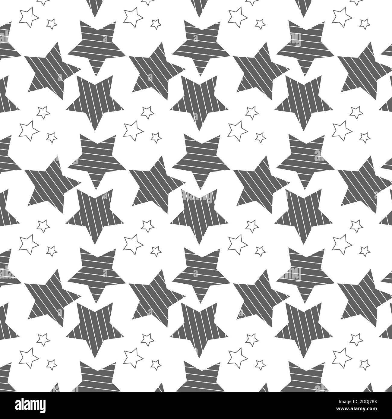 Grau und weiß Nahtloses Sternmuster. Endlose Vektor-Textur kann für Wrapping, Tapete, Kachel Hintergrund, Web-Hintergrund, Oberflächen-Texturen und verwendet werden Stock Vektor