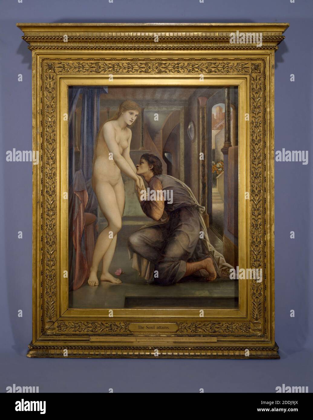 Pygmalion und das Bild, die Seele erreicht, 1878 vier in einer Serie von vier Gemälden Künstler: Edward Burne-Jones Öl auf Leinwand, Kunstbewegung, Pre-Raphaelite, 19. Jahrhundert Stockfoto