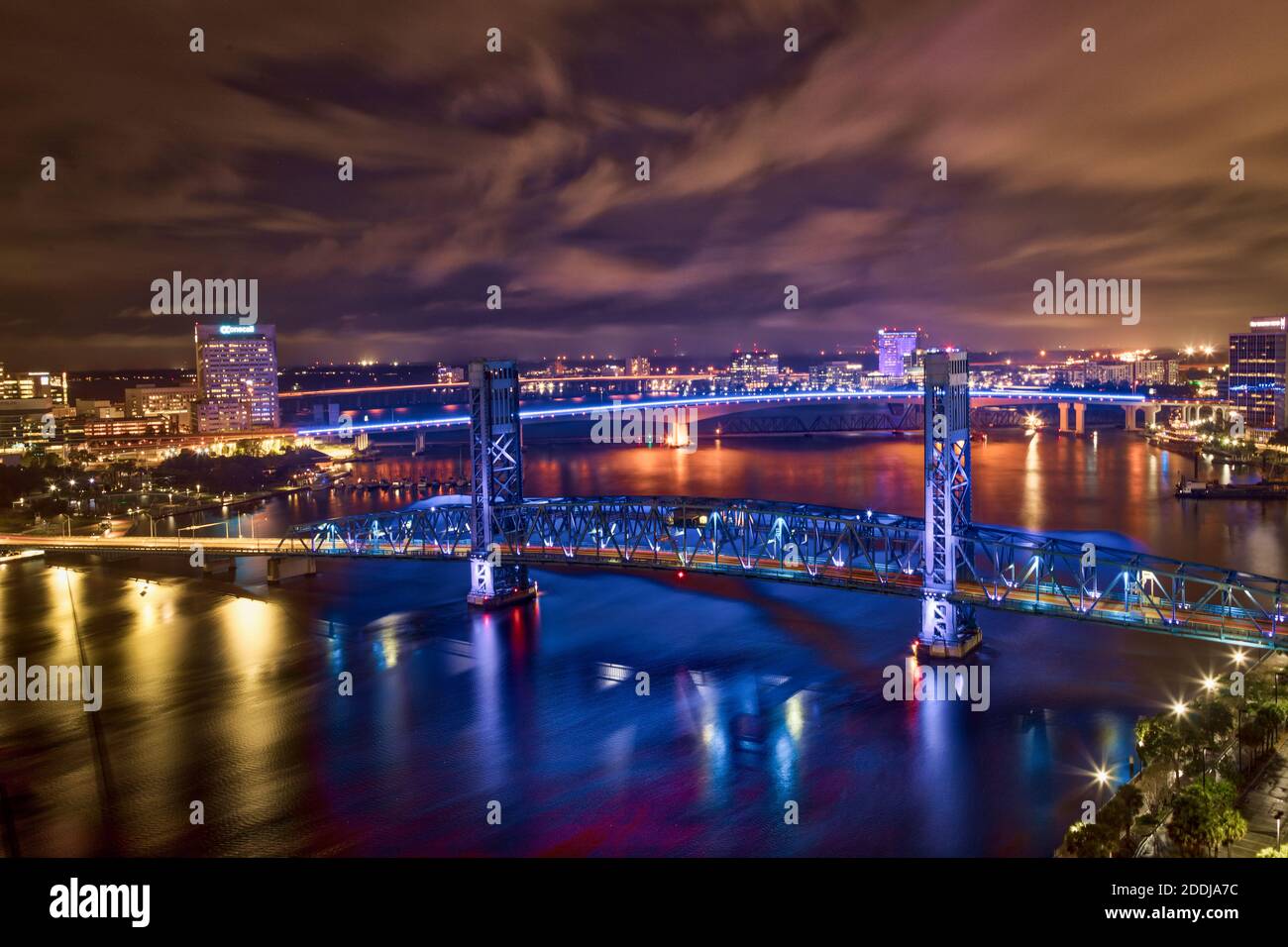 Jacksonville Riverbank Stockfoto