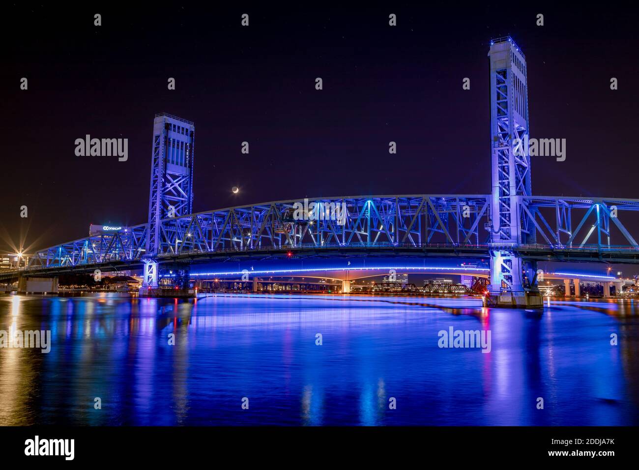 Jacksonville Riverbank Stockfoto