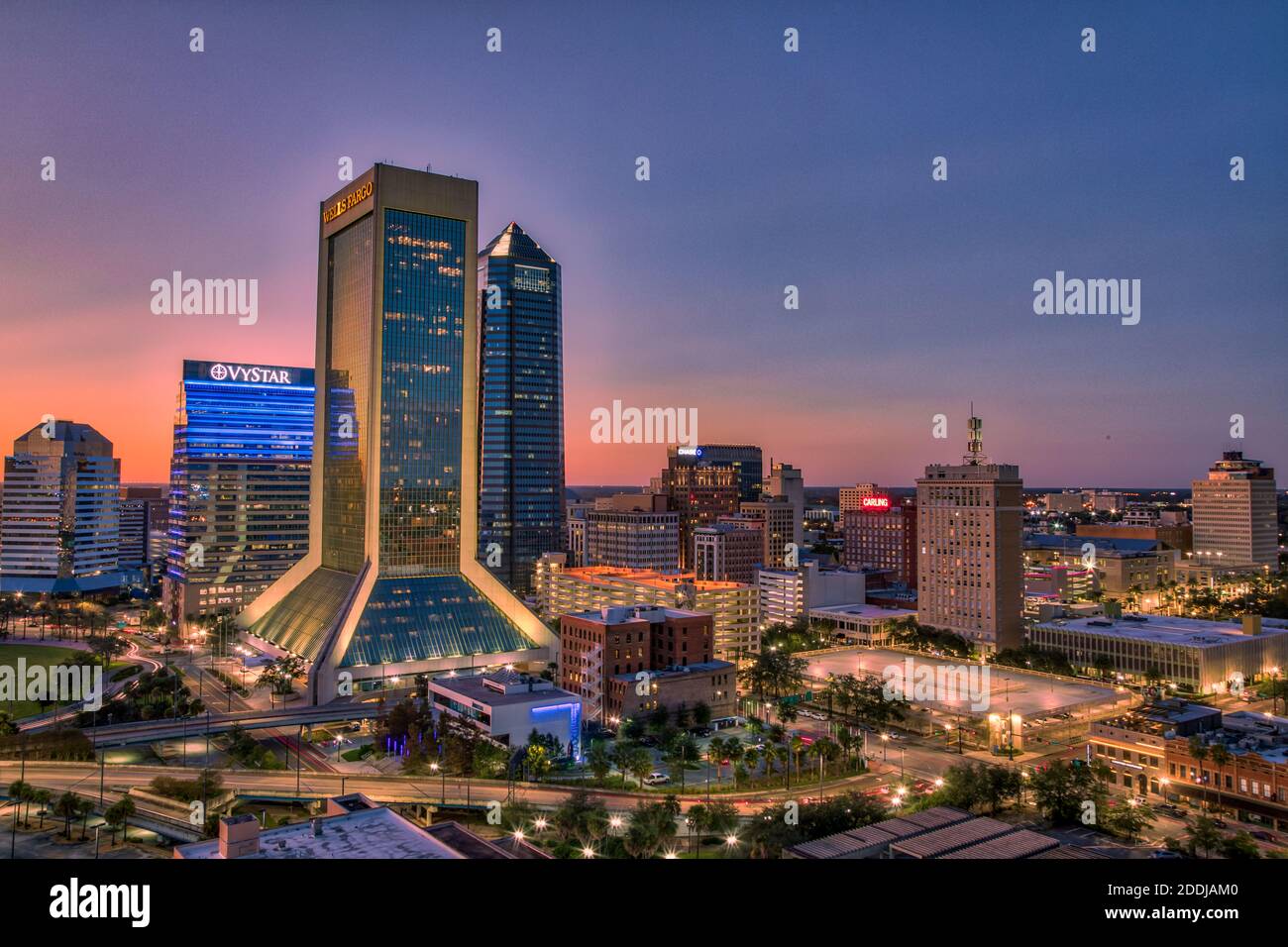 Die Innenstadt von Jacksonville Stockfoto