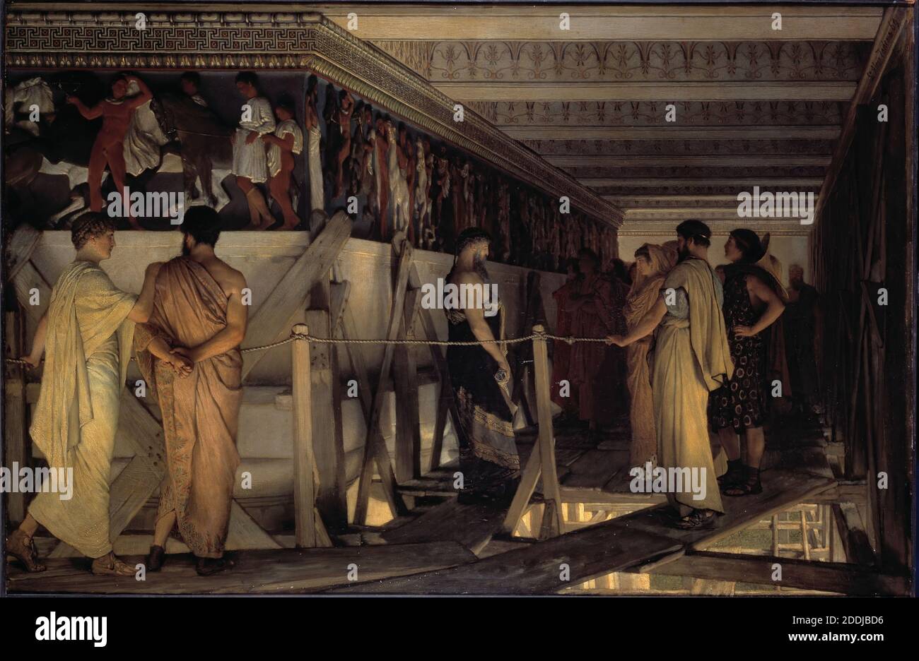 Pheidias and the Frieze of the Parthenon, 1868-69 Künstler: Sir Lawrence Alma Tadema, Ölgemälde, Gipsarbeiten, Altgriechenland, Polychromie Stockfoto