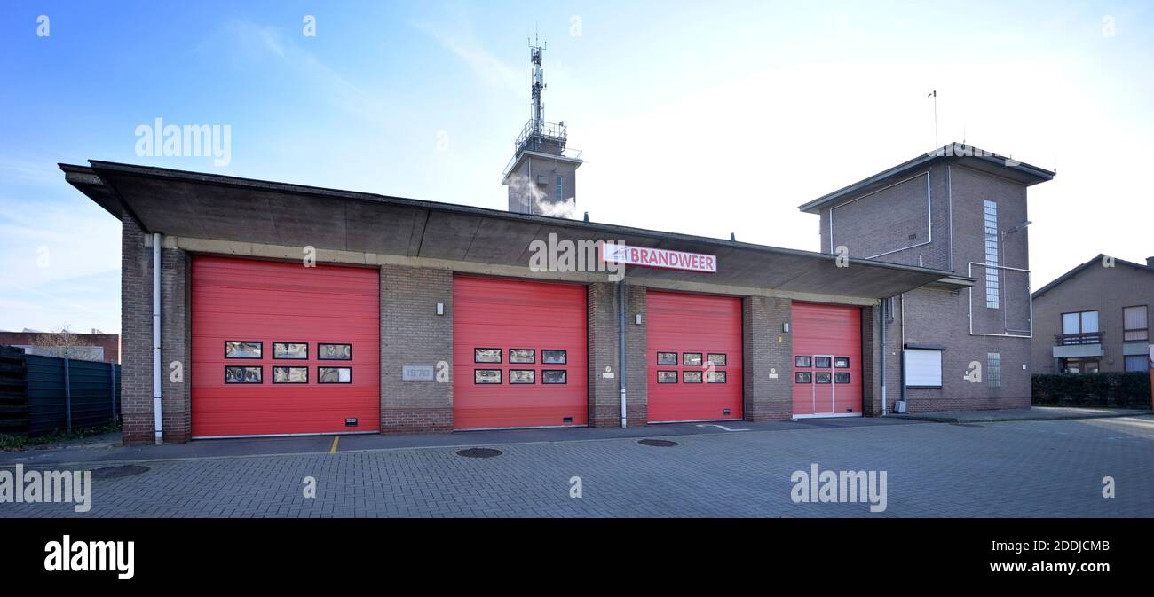Abbildung Bild zeigt die Feuerwehrstation in Maasmechelen, Mittwoch, 25. November 2020. BELGA FOTO YORICK JANSENS Stockfoto