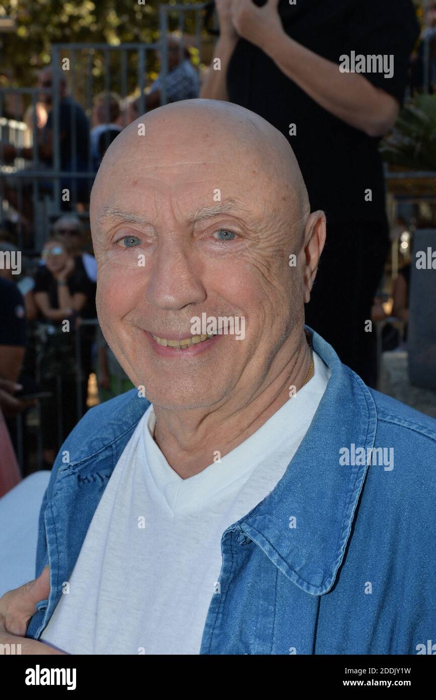 Michel Mallory au tournoi de petanque Paoli a L'Ile-Rousse le 13 septembre 2019 en Corse, Frankreich. Foto von Max Colin/ABACAPRESS.COM Stockfoto