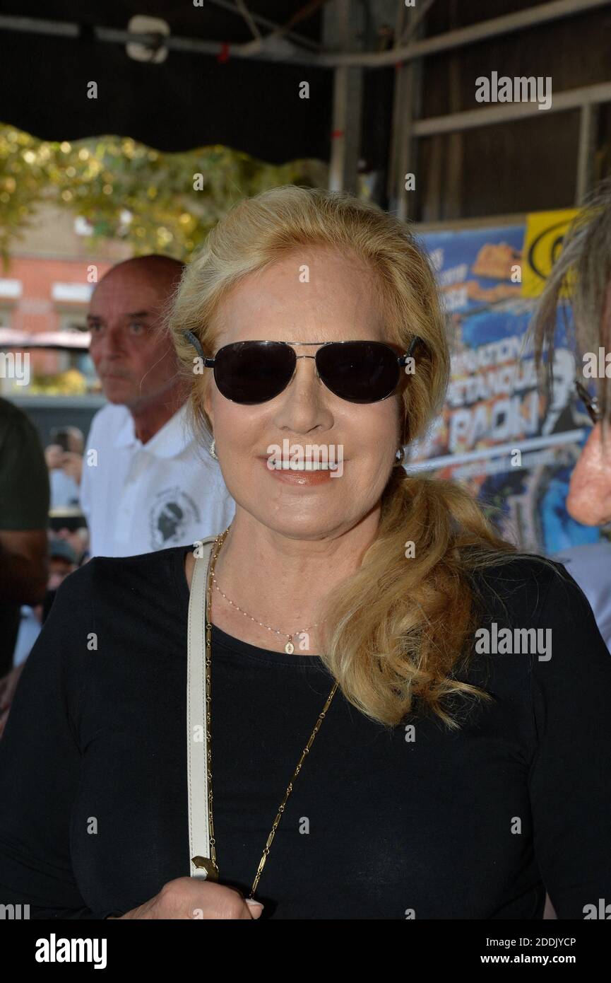 Sylvie Vartan au tournoi de petanque Paoli a L'Ile-Rousse le 13 septembre 2019 en Corse, Frankreich. Foto von Max Colin/ABACAPRESS.COM Stockfoto