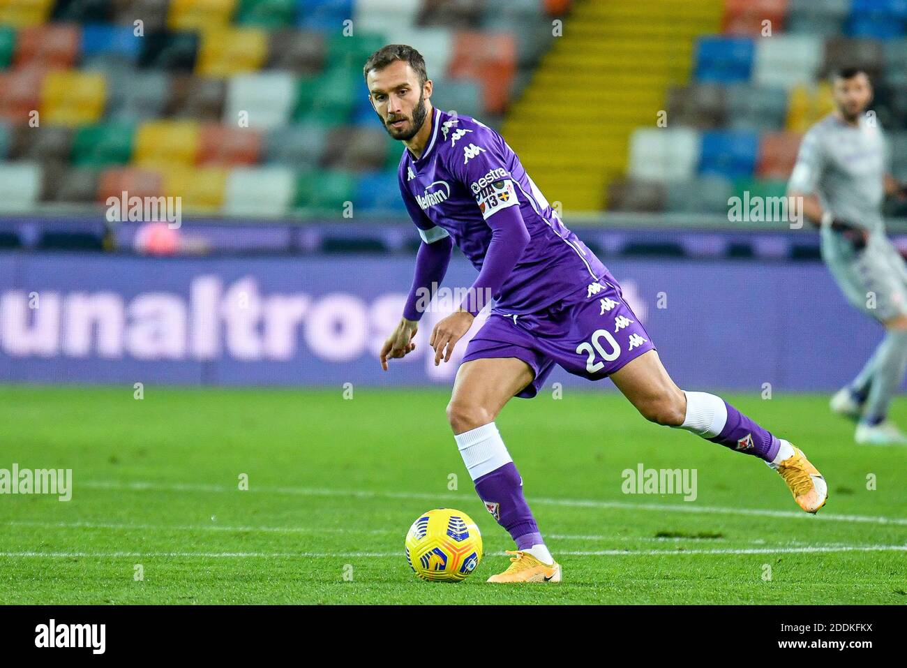 Deutsche Pezzella (Fiorentina) während Udinese Calcio gegen ACF Fiorentina, Italienischer Fußball Coppa Italia Spiel, Udine, Italien, - Foto .LM/Ettore Griffoni Stockfoto