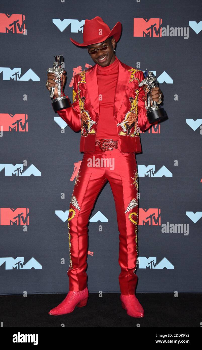 Lil NAS X posiert im Pressesaal während der MTV Video Music Awards 2019 im Prudential Center am 26. August 2019 in Newark, NJ, USA. Foto von Lionel Hahn/ABACAPRESS.COM Stockfoto