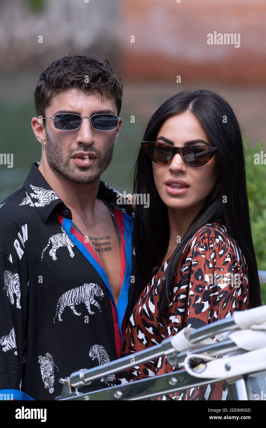 Andrea Iannone und Giulia De Lellis kommen im Rahmen des 76. Internationalen Filmfestivals von Venedig (Mostra) am 31. August 2019 im Excelsior an. Foto von Aurore Marechal/ABACAPRESS.COM Stockfoto