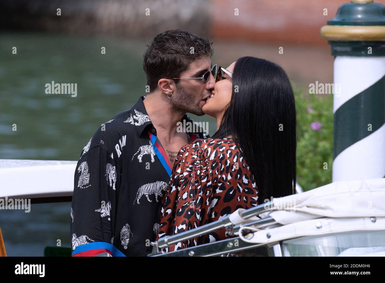 Andrea Iannone und Giulia De Lellis kommen im Rahmen des 76. Internationalen Filmfestivals von Venedig (Mostra) am 31. August 2019 im Excelsior an. Foto von Aurore Marechal/ABACAPRESS.COM Stockfoto