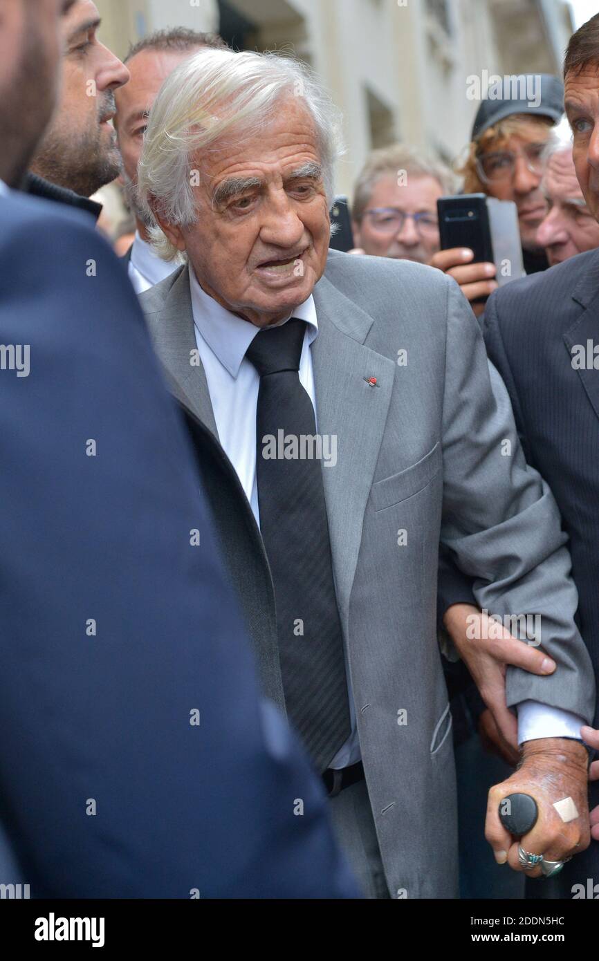 Jean Paul Belmondo bei der Trauerfeier von Charles Gerard in Paris, Frankreich am 26. September 2019. Foto von Julien Reynaud/APS-Medias/ABACAPRESS.COM Stockfoto