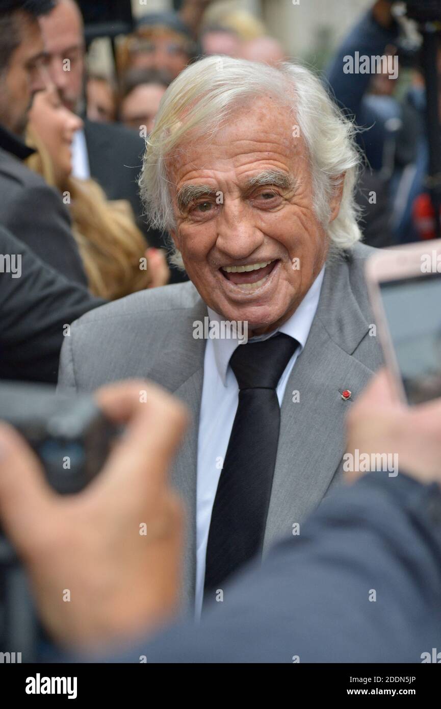 Jean Paul Belmondo bei der Trauerfeier von Charles Gerard in Paris, Frankreich am 26. September 2019. Foto von Julien Reynaud/APS-Medias/ABACAPRESS.COM Stockfoto