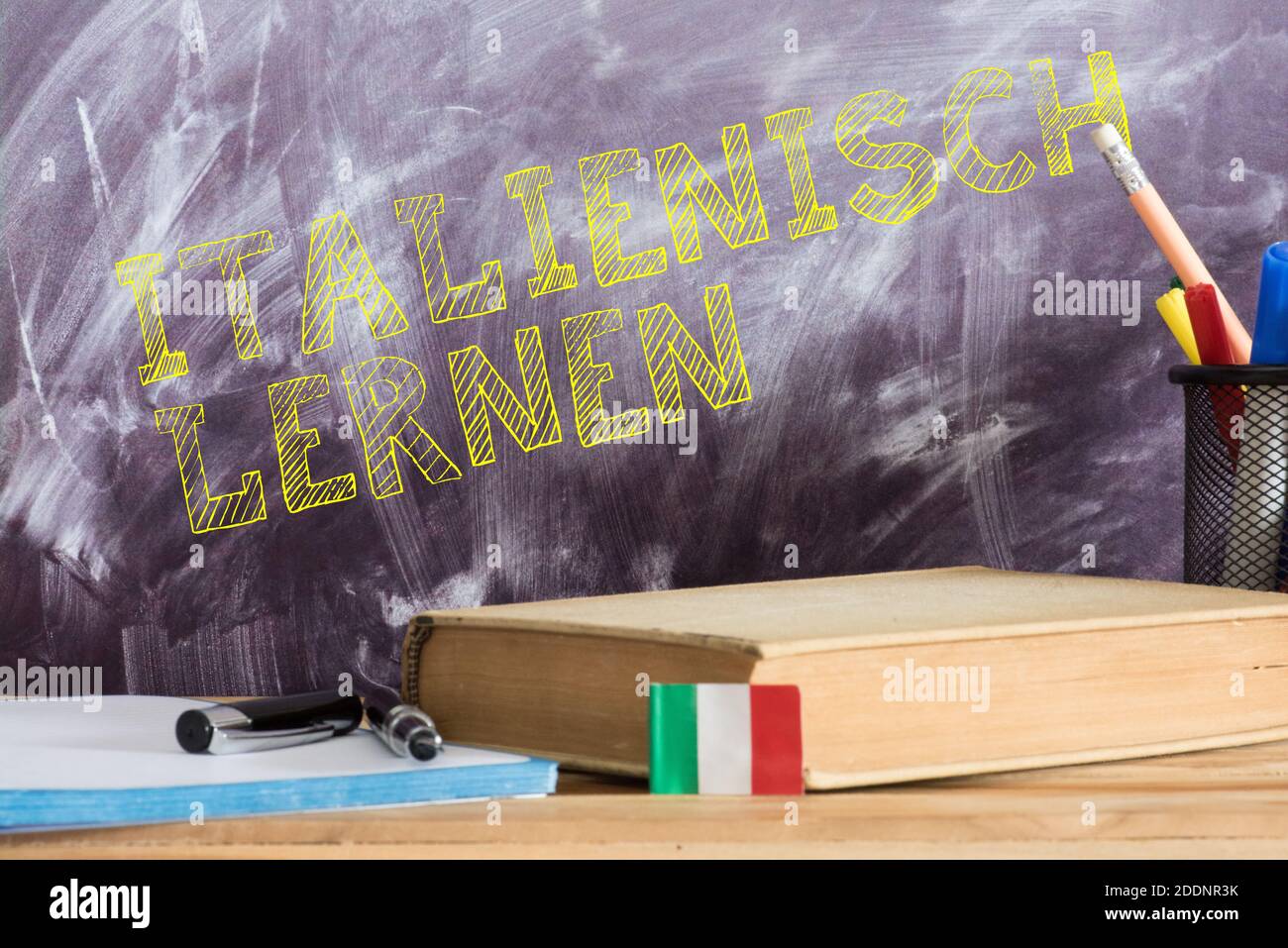 Sprachschule für Italienisch Stockfoto