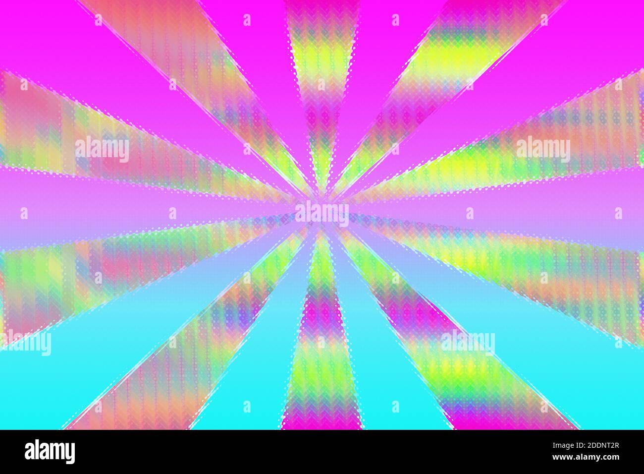 Ein abstraktes irisierendes Burst-Hintergrundbild. Stockfoto