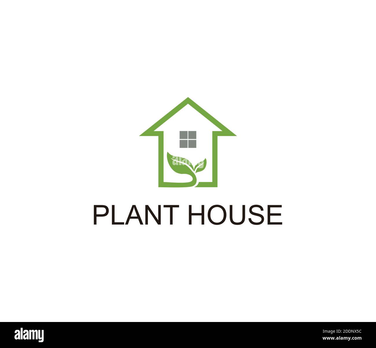 Logo-Symbol für das Pflanzenhaus Stock Vektor