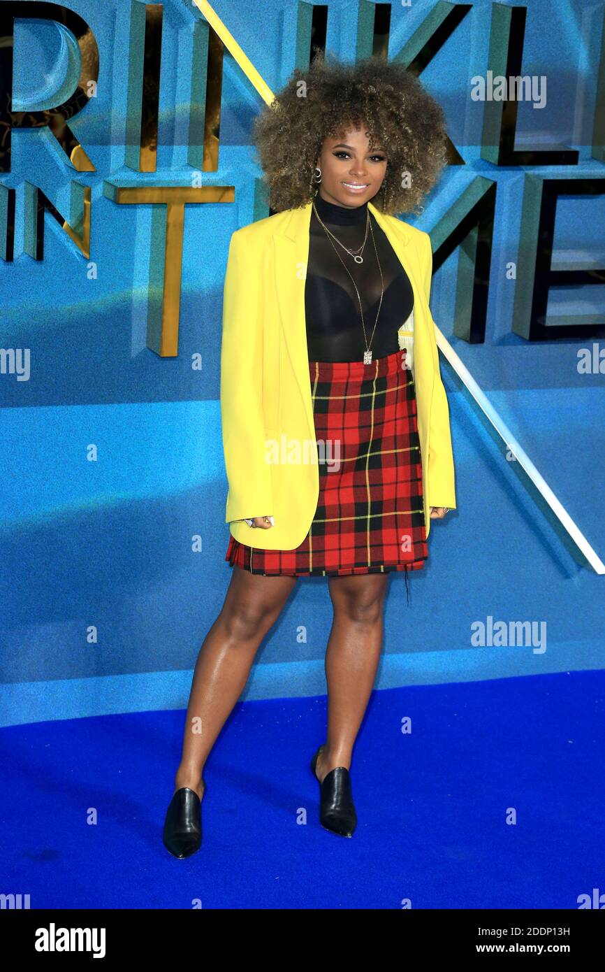 Fleur East nimmt am 13. März 2018 an der Europa-Premiere von 'A Wrinkle in Time' im BFI IMAX in London Teil. Stockfoto