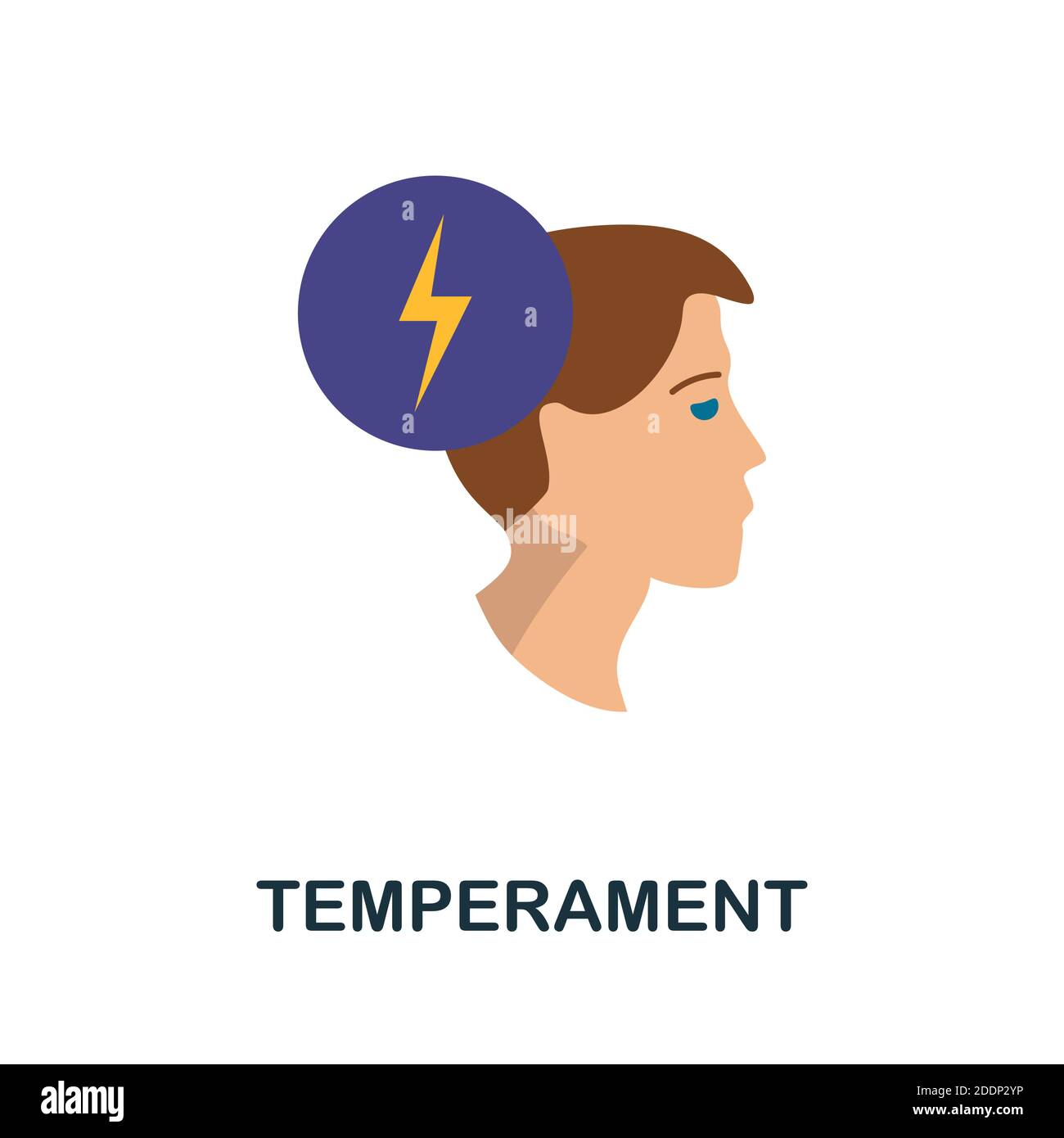 Symbol für Temperament. Einfaches Element aus Persönlichkeitskollektion. Kreative Temperament Symbol für Web-Design, Vorlagen, Infografiken und vieles mehr Stock Vektor