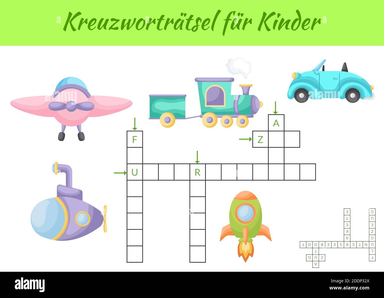 Kreuzworträtsel für Kinder - Kreuzworträtsel für Kinder