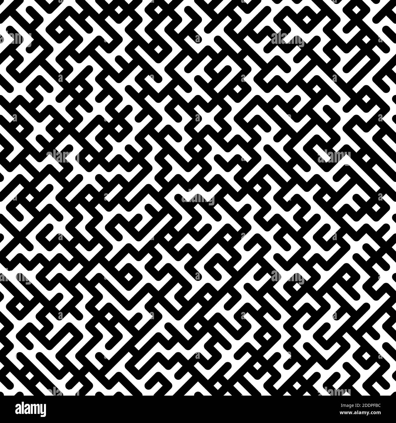 Minimalistischer Vektorhintergrund. Trendige nahtlose Schwarz-Weiß-Formen Muster Stock Vektor