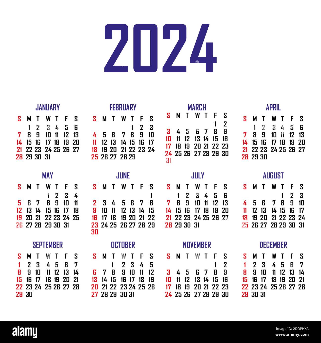 Simple 2025 Year Calendar Week kaufen Alamy