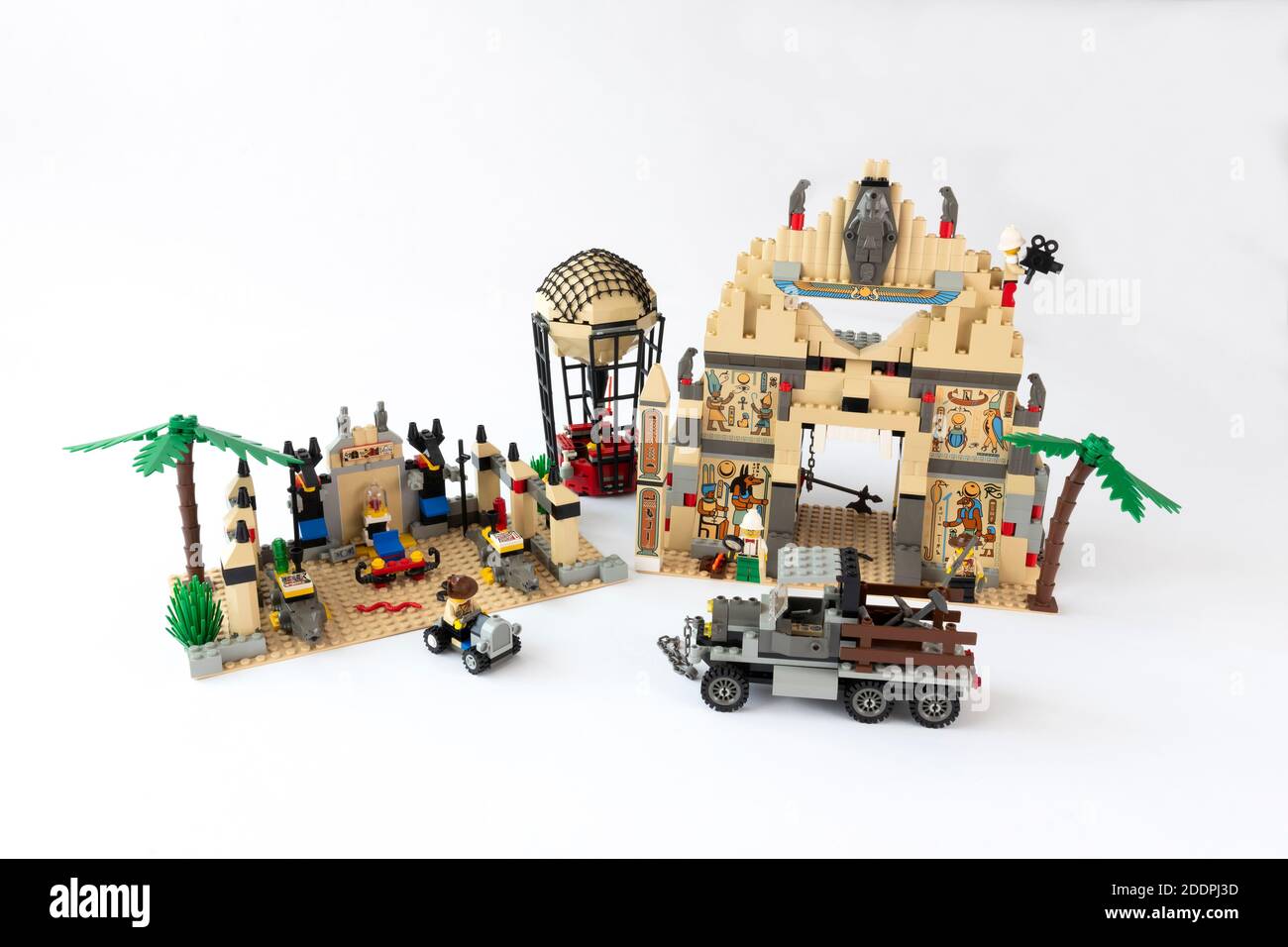 LEGO Set 5988 Pharaos verbotene Ruinen, von Adventure Desert Range. Stockfoto
