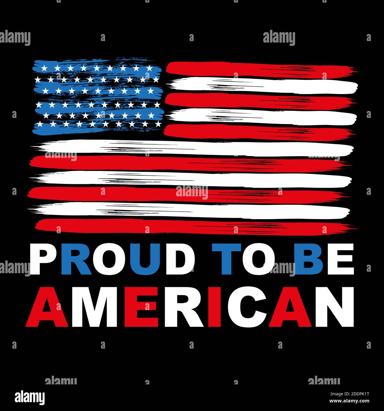 Grafisches Design des T-Shirts mit amerikanischer Flagge und Grunge-Textur. New York typografisches Design für T-Shirts und Bekleidung. Vintage und authentischer Druck auf Stock Vektor