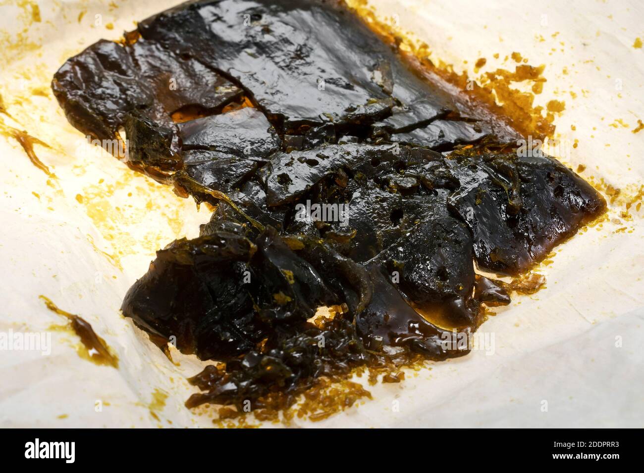 Medizinisches Marihuana zersplittert Wachs verarbeitetes Cannabisölkonzentrat in kalifornien Stockfoto