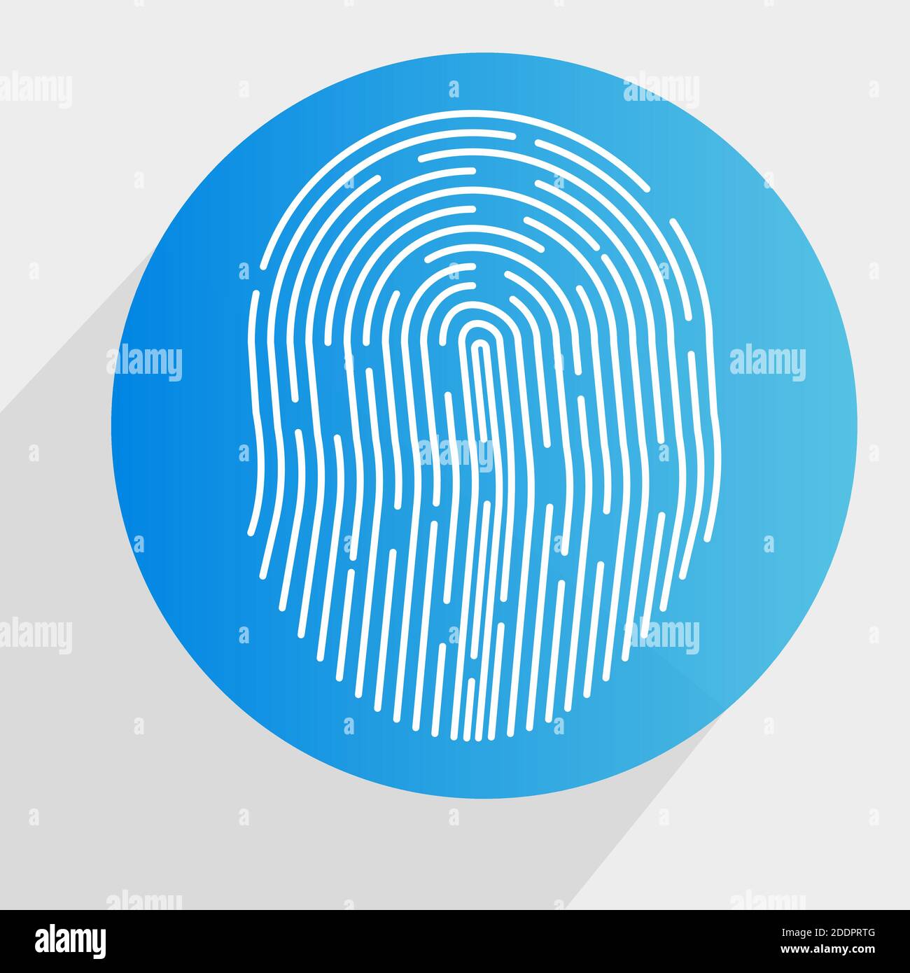id-Symbol menschliches Fingerabdruck-Symbol. Blau. Flacher Style. Vektorgrafik Stock Vektor