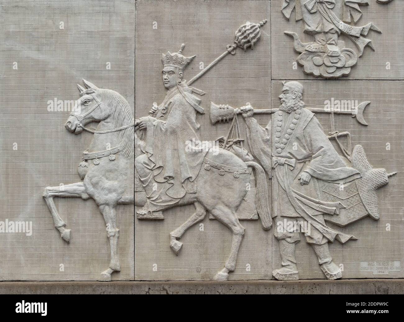 Geschnitzte Steinkunst in Chinatown, Montreal, Kanada Stockfoto