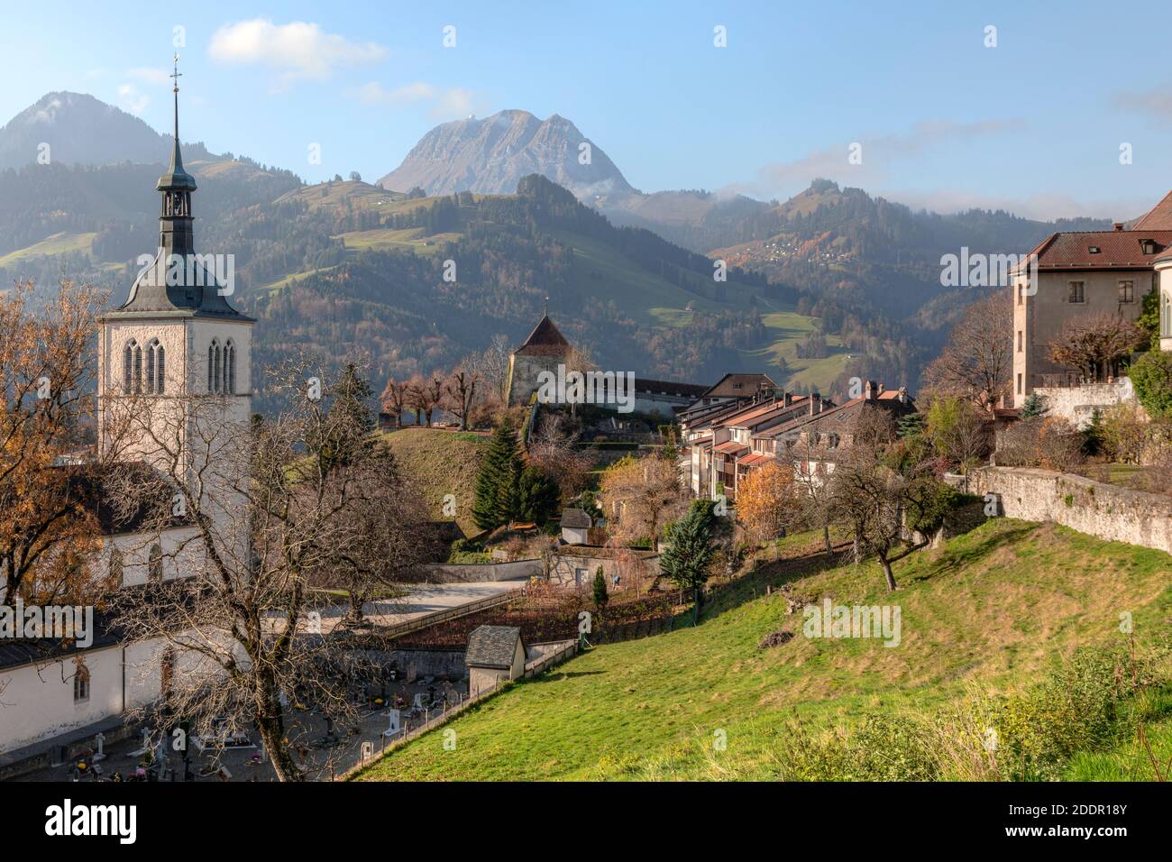 Gruyeres, Freiburg, Schweiz Stockfoto