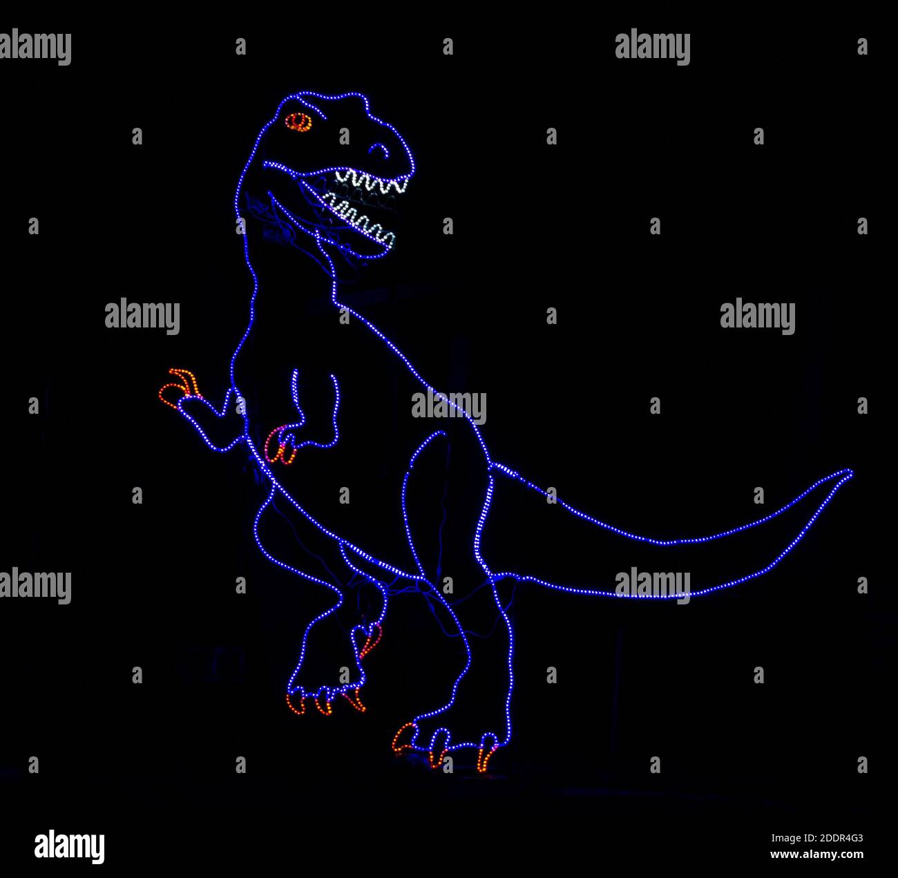 Dinosaur Zoolights Calgary Alberta Stockfoto