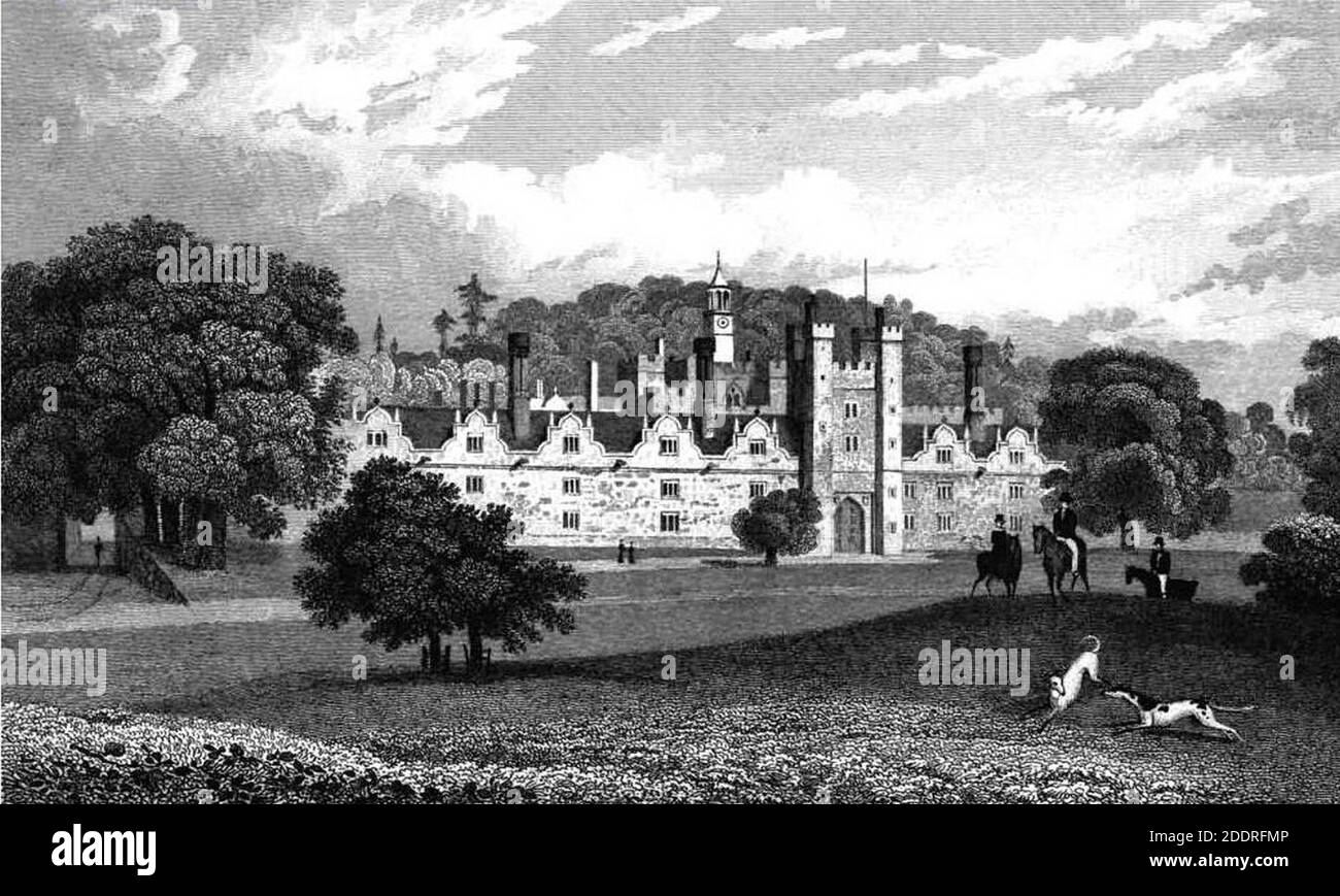 Knole Park, Sevenoaks von George Virtue - 1830. Stockfoto