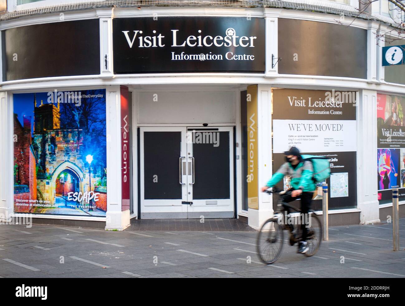 Leicester und Umgebung Leicestershire County zog auf höchste Covid-19 Alarmstufe. Tier-3-Beschränkungen beginnen, wenn die nationale Sperre endet. Stockfoto