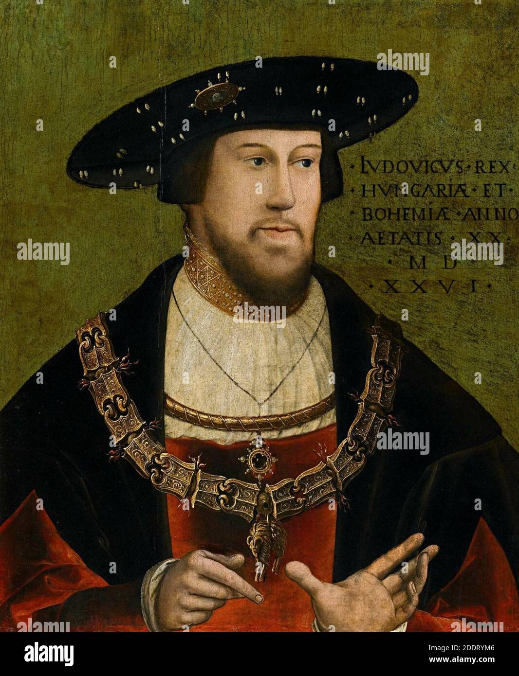 Hans Krell - Porträt König Ludwigs II. Von Ungarn (um 1526). Stockfoto